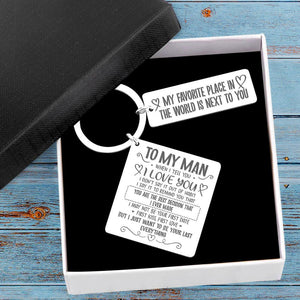 Engraved Keyring - To My Man - You Are The Best Decision That I Ever Made - Augkr26005 - Gifts Holder