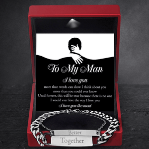 Engraving Couple Bracelet - Family - To My Man - I Love You The Most - Augbzb26003 - Gifts Holder