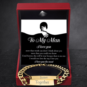 Engraving Couple Bracelet - Family - To My Man - I Love You The Most - Augbzb26003 - Gifts Holder