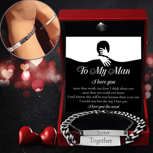 Engraving Couple Bracelet - Family - To My Man - I Love You The Most - Augbzb26003 - Gifts Holder