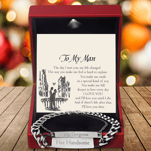 Engraving Couple Bracelet - Family - To My Man - You Are My Life - Augbzb26001 - Gifts Holder