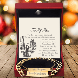 Engraving Couple Bracelet - Family - To My Man - You Are My Life - Augbzb26001 - Gifts Holder