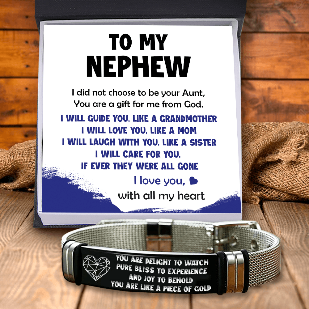 Fashion Bracelet - Family - To My Nephew - I Love You, With All My Heart - Augbe27005 - Gifts Holder