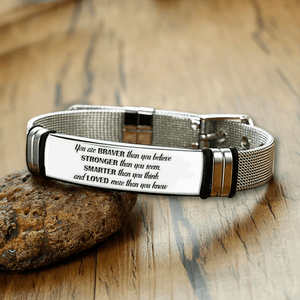 Fashion Bracelet - Family - To My Nephew - Never Forget That You Are Braver Than You Believe - Augbe27001 - Gifts Holder