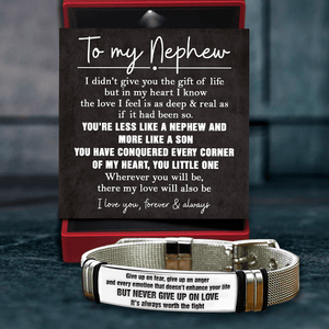 Fashion Bracelet - Family - To My Nephew - Wherever You Will Be, There My Love Will Also Be - Augbe27006 - Gifts Holder