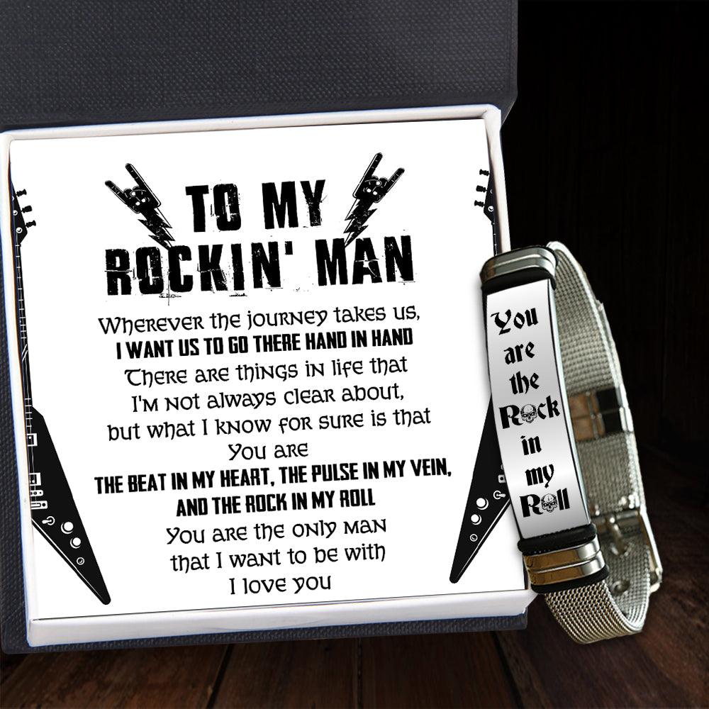 Fashion Bracelet - Guitar - To My Rockin' Man - You Are The Rock In My Roll - Augbe26001 - Gifts Holder