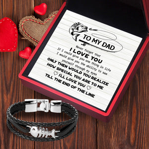 Fish Leather Bracelet - Fishing - To My Dad - How Special You Are To Me - Augbzp18001 - Gifts Holder