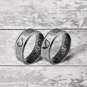 Fishing Couple Ring - Fishing - To My Fisherwoman - I'll Love You Till The End Of The Line - Augrld13004 - Gifts Holder