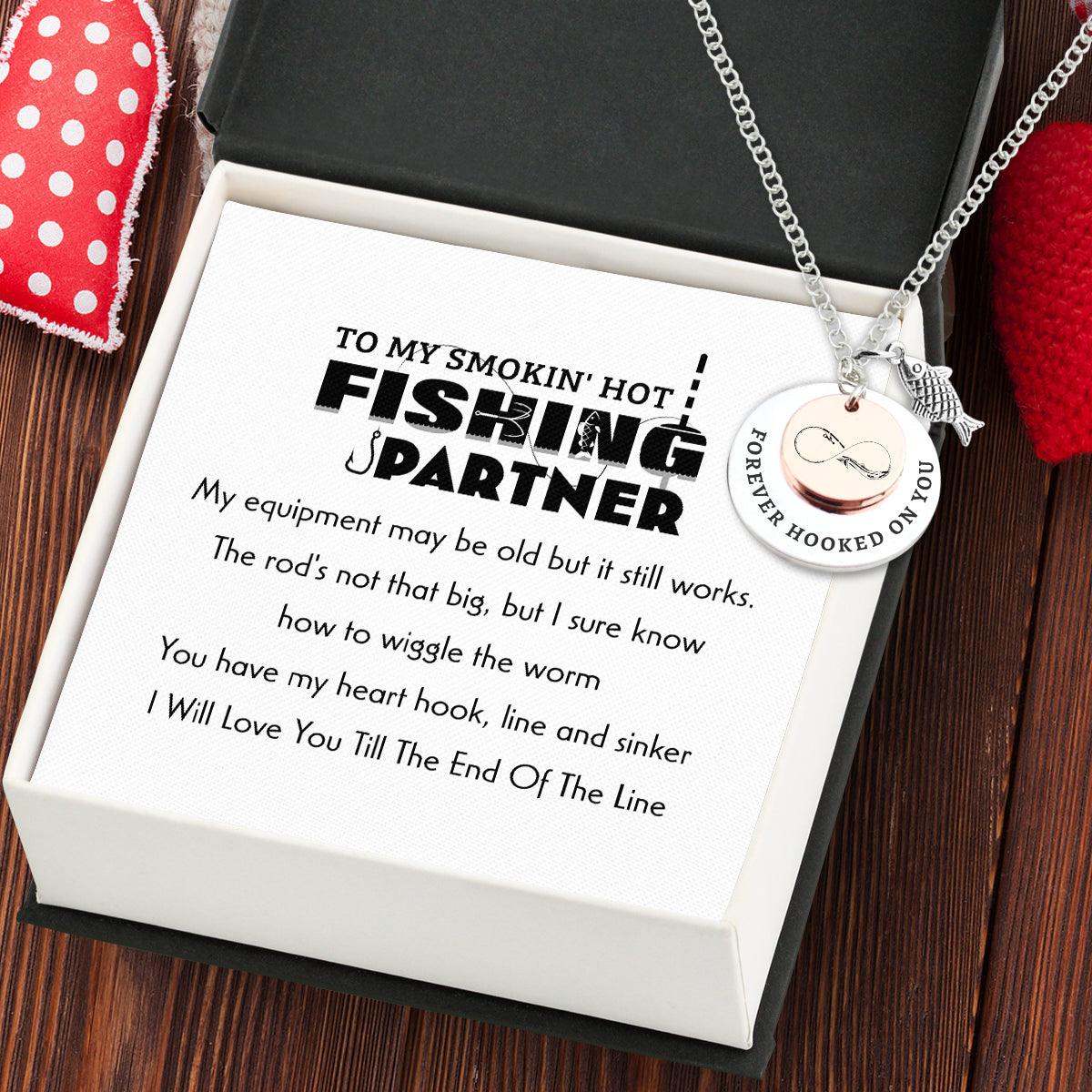 Fishing Double Round Pendants Necklace - Fishing - To My Wife - I Will -  Gifts Holder