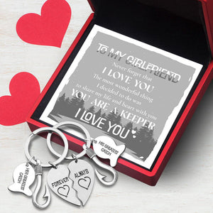 Fishing Heart Puzzle Keychains - To My Girlfriend - Never Forget That I Love You - Augkbn13001 - Gifts Holder