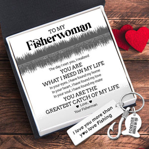 Fishing Hook Keychain - Fishing - To My Fisherwoman - You Are The Greatest Catch Of My Life - Augku13009 - Gifts Holder