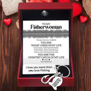 Fishing Hook Keychain - Fishing - To My Fisherwoman - You Are The Greatest Catch Of My Life - Augku13009 - Gifts Holder