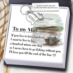 Fishing Hook Keychain - Fishing - To My Man - My Favourite Fishing Partner - Augku26003 - Gifts Holder