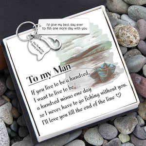 Fishing Hook Keychain - Fishing - To My Man - My Favourite Fishing Partner - Augku26003 - Gifts Holder