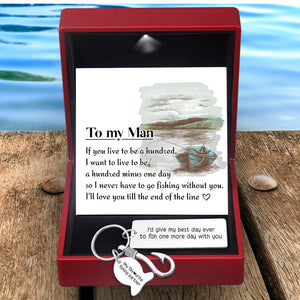 Fishing Hook Keychain - Fishing - To My Man - My Favourite Fishing Partner - Augku26003 - Gifts Holder