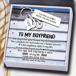 Fishing Hook Keychain - To My Boyfriend - You Have My Heart - Augku12001 - Gifts Holder