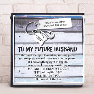 Fishing Hook Keychain - To My Future Husband - You Have My Heart - Augku24001 - Gifts Holder