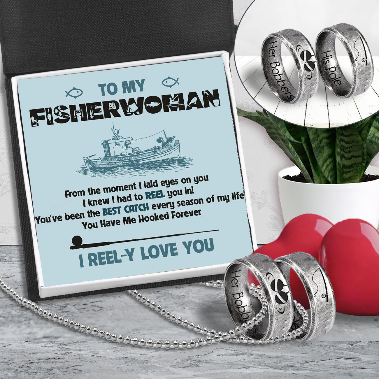 Fishing Ring Couple Necklaces - Fishing - To My Fisherwoman - You've Been The Best Catch Every Season Of My Life - Augndx13007 - Gifts Holder