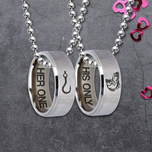 Fishing Ring Couple Necklaces - Fishing - To My Fishing Diva - Love You To The Fishing Boat And Back - Augndx13004 - Gifts Holder