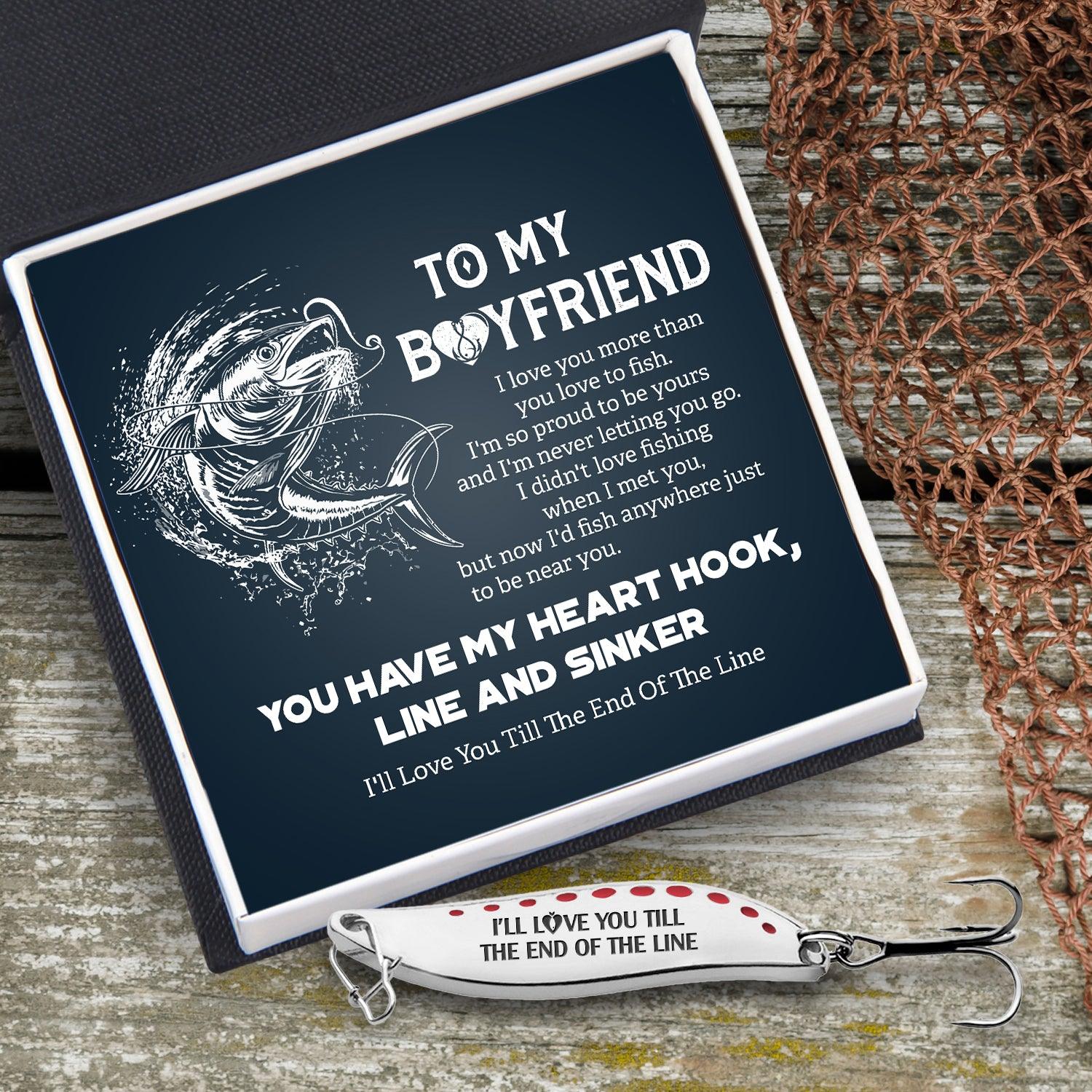 Fishing Spoon Lure - Fishing - To My Boyfriend - I Love You More Than You Love To Fish - Augfaa12001 - Gifts Holder