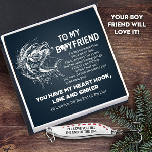 Fishing Spoon Lure - Fishing - To My Boyfriend - I Love You More Than You Love To Fish - Augfaa12001 - Gifts Holder