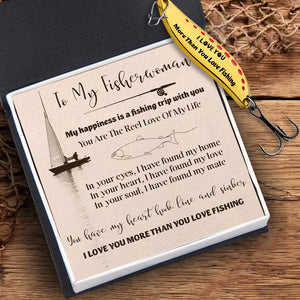 Fishing Spoon Lure - Fishing - To My Fisherwoman - I Love You More Than You Love Fishing - Augfaa13004 - Gifts Holder