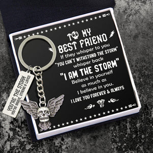 Fly Skull Keychain - Skull - Biker - To My Best Friend - I Love You Forever & Always - Augkem33001 - Gifts Holder