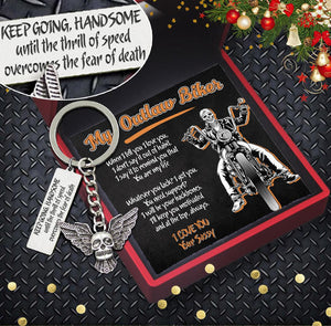 Fly Skull Keychain - Skull Biker - To My Man - You Are My Life - Augkem26003 - Gifts Holder