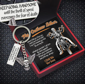 Fly Skull Keychain - Skull Biker - To My Man - You Are My Life - Augkem26003 - Gifts Holder