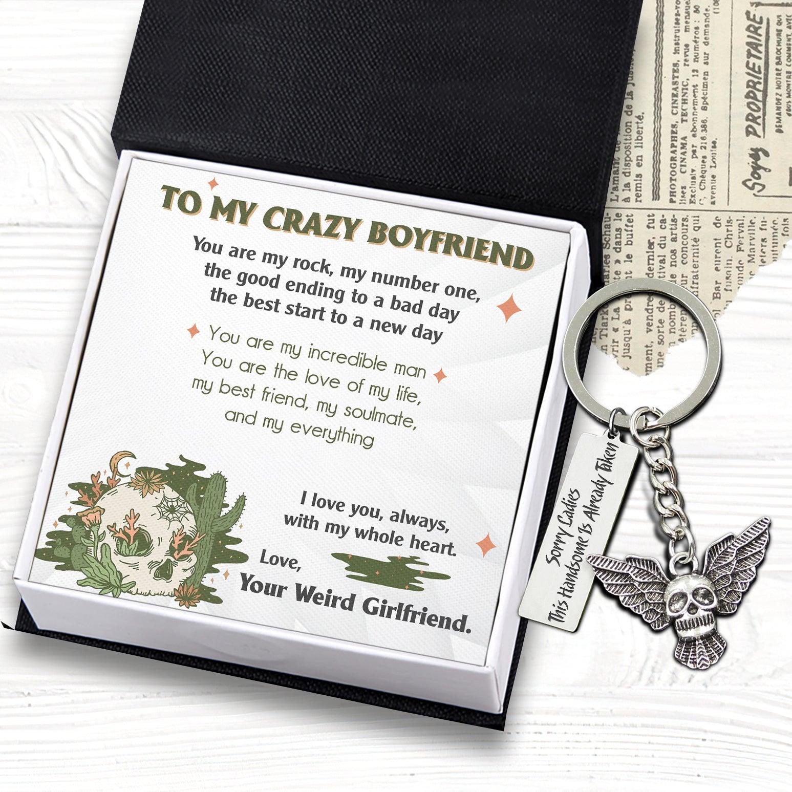 Fly Skull Keychain - Skull - To My Boyfriend - You Are My Incredible Man - Augkem12001 - Gifts Holder