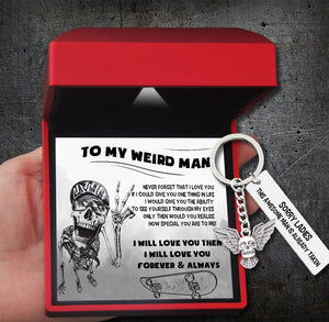 Fly Skull Keychain - Skull - To My Weird Man - How Special You Are To Me - Augkem26001 - Gifts Holder