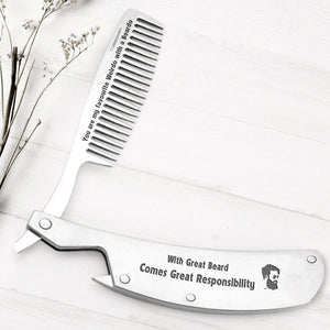 Folding Comb - Beard - To My Beardo - I'm Never Going To Stop Loving You - Augec26009 - Gifts Holder