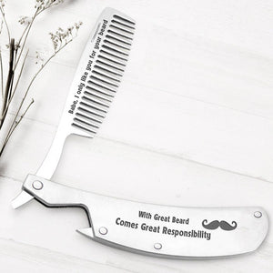 Folding Comb - Beard - To My Beardo - You Make Me Fall Deeper In Love Every Day - Augec26008 - Gifts Holder