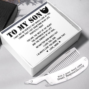 Folding Comb - Family - To My Son - I Love You, Son - Augec16001 - Gifts Holder