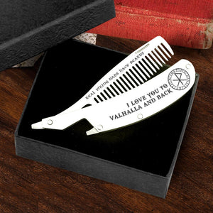 Folding Comb - Viking - To Dad - I Love You To Valhalla And Back - Augec18005 - Gifts Holder