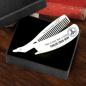 Folding Comb - Viking - To My Favorite Viking Fathor - Like A Dad, Just A Way Cooler From Hero - Augec18010 - Gifts Holder