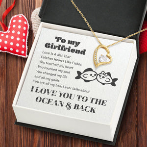 Forever Love Necklace - Fishing - To My Girlfriend - I Love You To The Ocean & Back - Ausnr13012 - Gifts Holder