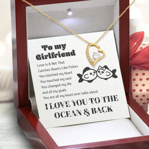 Forever Love Necklace - Fishing - To My Girlfriend - I Love You To The Ocean & Back - Ausnr13012 - Gifts Holder