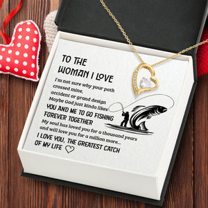 Forever Love Necklace - Fishing - To My Wife - I Love You - Ausnr15006 - Gifts Holder