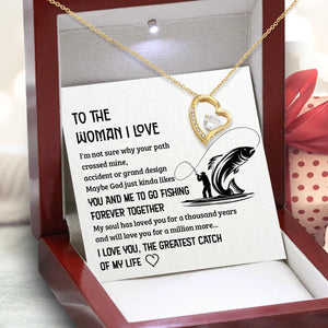 Forever Love Necklace - Fishing - To My Wife - I Love You - Ausnr15006 - Gifts Holder