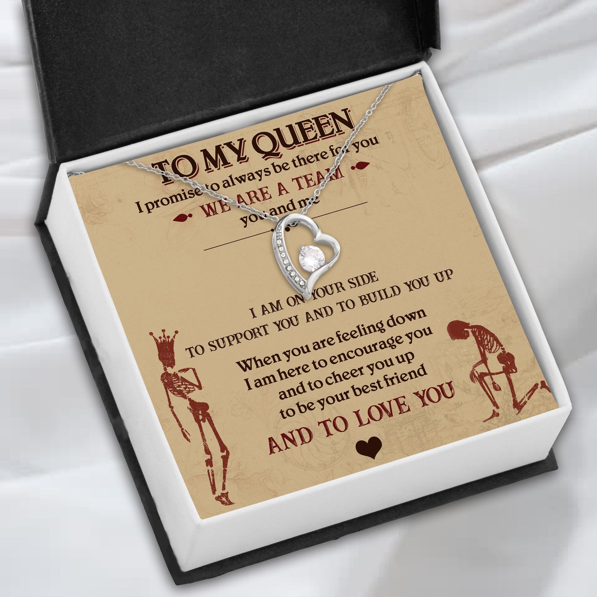 Forever Love Necklace - Skull - To My Queen - And To Love You - Ausnr13011 - Gifts Holder