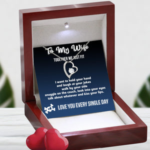 Forever Love Necklace - Skull - To My Wife - Love You Every Single Day - Ausnr15003 - Gifts Holder