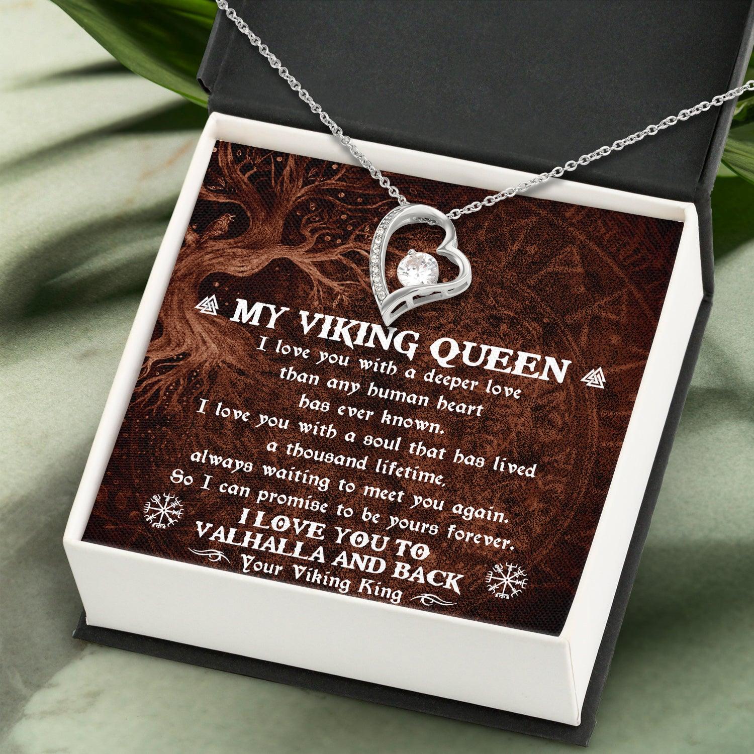 Forever Love Necklace - Viking - To My Viking Queen - Waiting To Meet You Again - Ausnr13001 - Gifts Holder