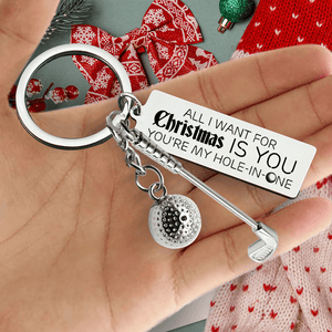 Golf Ball Racket Keychain - Golf - To My Man - All I Want For Christmas Is You - Augkzs26001 - Gifts Holder