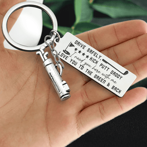 Golf Charm Keychain - Golf - To My Par-Fect Dad - I Need You Here With Me - Augkzp18001 - Gifts Holder