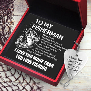 Heart Fishing Lure - Fishing - To My Man - I Love You More Than You Love Fishing - Augfc26004 - Gifts Holder