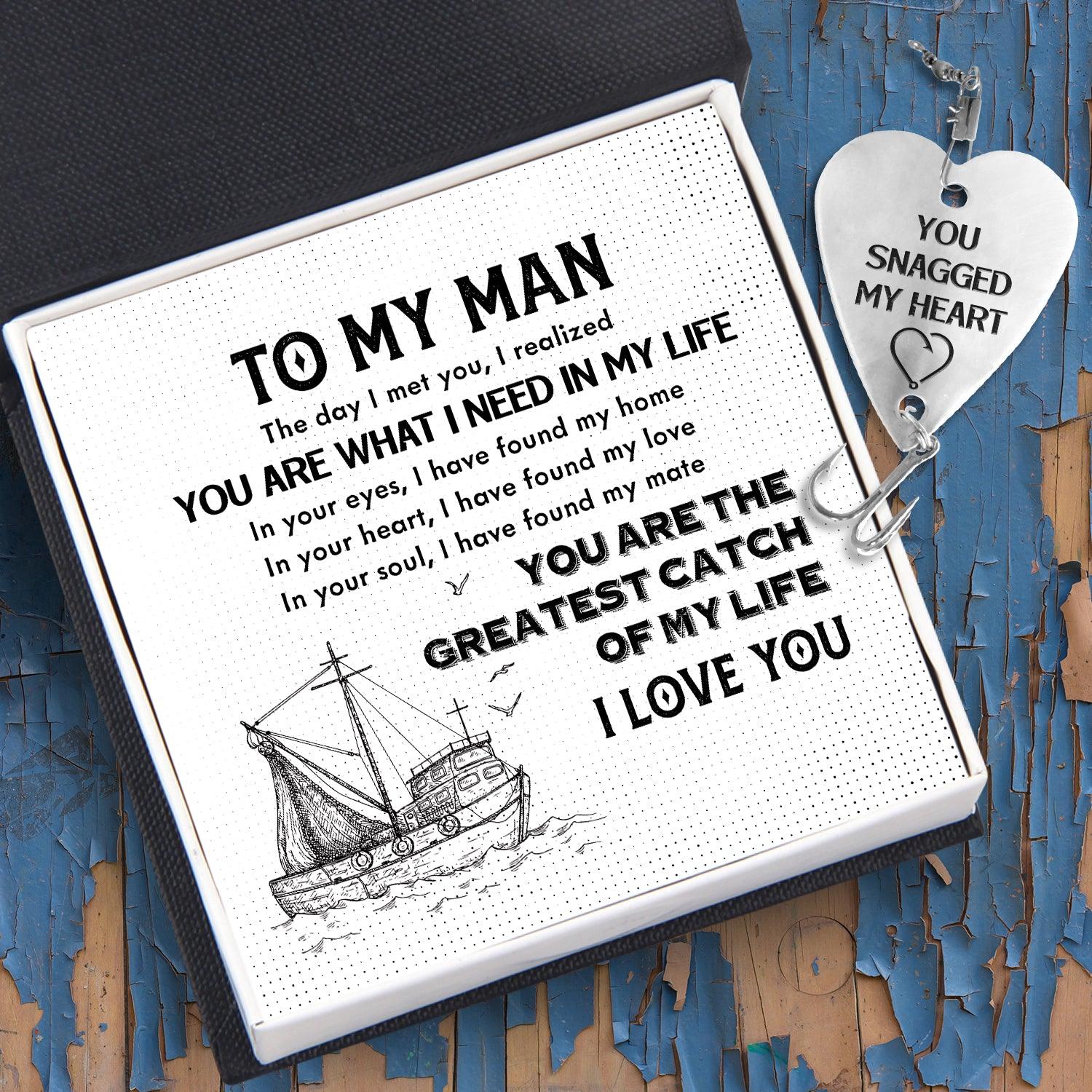 Heart Fishing Lure - Fishing - To My Man - You Are The Greatest Catch Of My Life - Augfc26005 - Gifts Holder