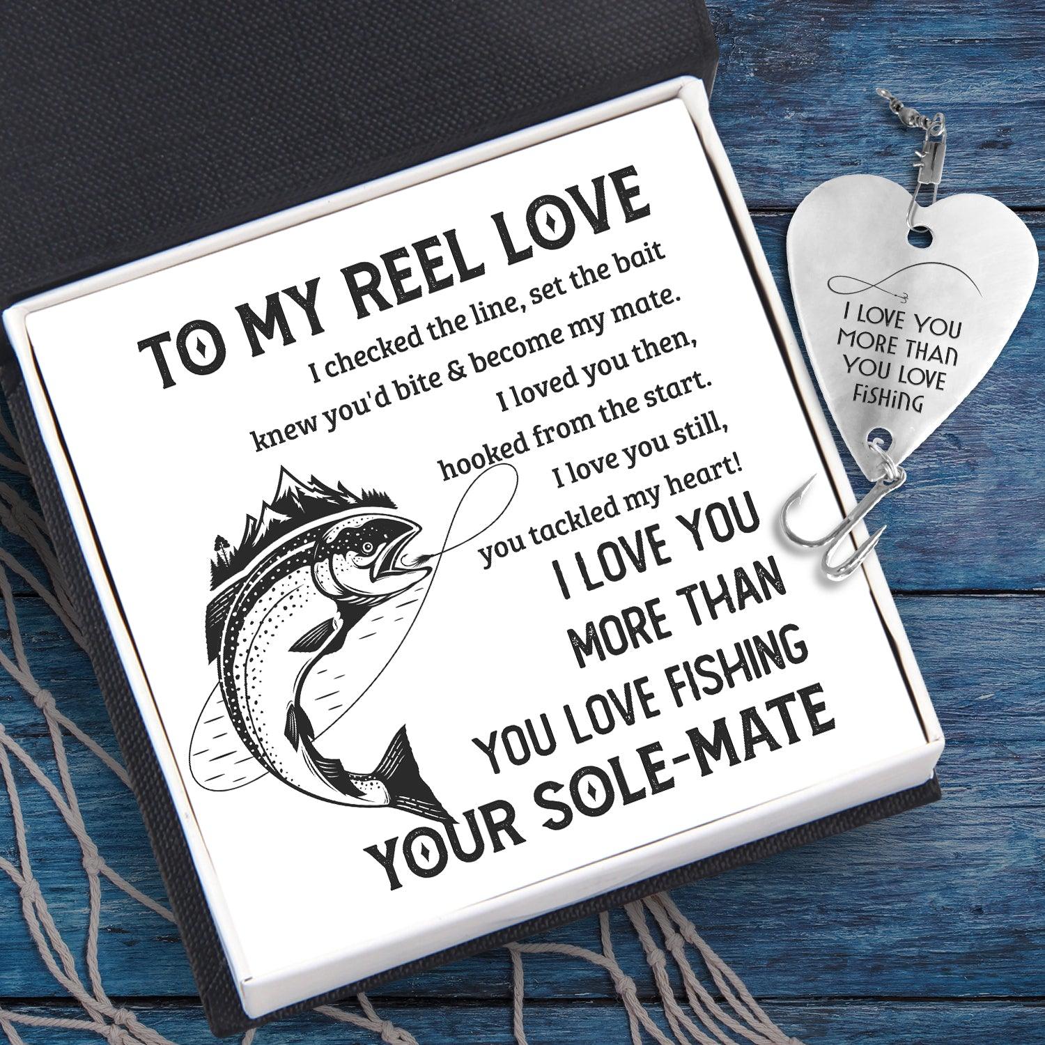 Heart Fishing Lure - Fishing - To My Reel Love - I Love You More Than You Love Fishing - Augfc13005 - Gifts Holder