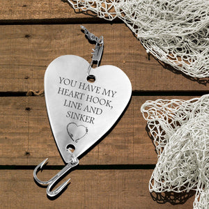 Heart Fishing Lure - To My Man - You Have My Heart Hook, Line And Sinker - Augfc26001 - Gifts Holder
