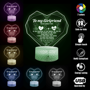 Heart Led Light - Family - To My Girlfriend - You Are The Best Decision I Ever Made - Auglca13017 - Gifts Holder